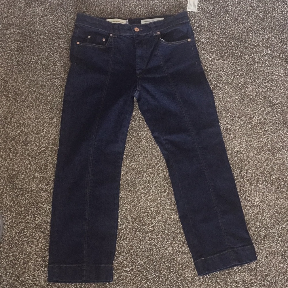 Anthropologie Pilcro high rise dark wash crop